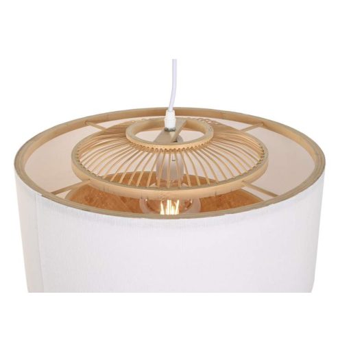 Lámpa mennyezeti bambusz poliészter 40x40x39 e27 bojtos 