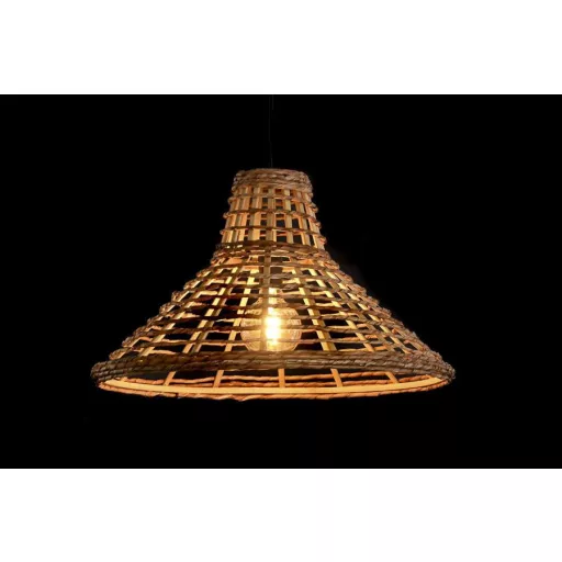 Lámpa mennyezeti rattan 56x56x34 természetes barna 