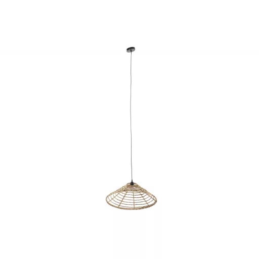 Lámpa mennyezeti rattan 57x57x19 természetes barna 