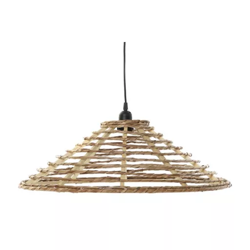Lámpa mennyezeti rattan 57x57x19 természetes barna 