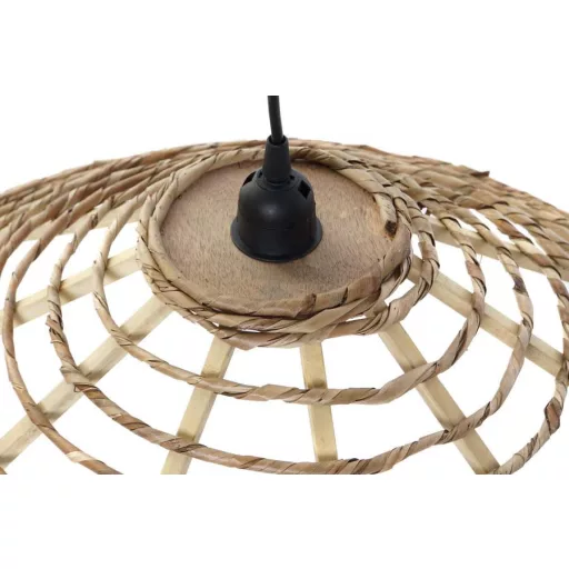 Lámpa mennyezeti rattan 57x57x19 természetes barna 