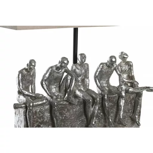 Lámpa asztali műgyanta fém 36x21,5x43 emberek
