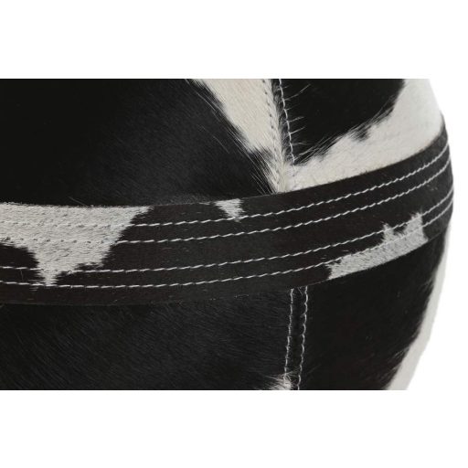 Lámpa asztali tehén mangófa, fém 30x30x39 cm fekete, fehér