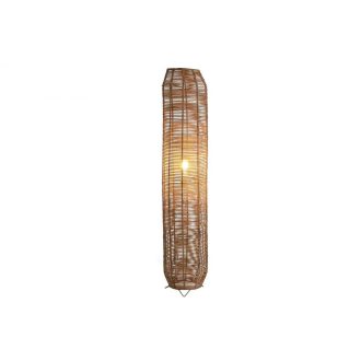 Lámpa álló rattan, fém 23x23x125 cm barna