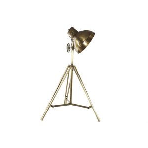 Lampara pie metal 68x66x142 dorado