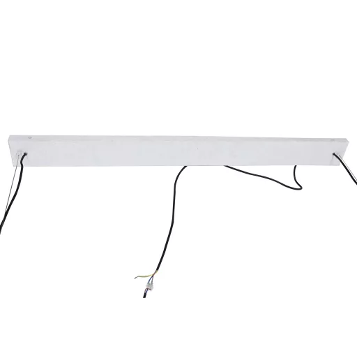 Lámpa mennyezeti fém, üveg 110x45x23 cm fehér
