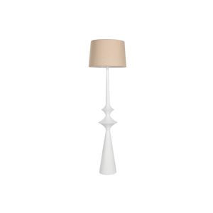 Lampara pie metal 43x43x150 blanco