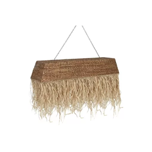 Lámpa mennyezeti raffia 138x33x43 cm natúr