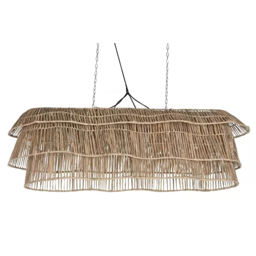 Lámpa mennyezeti rattan 135x55x42 cm natúr