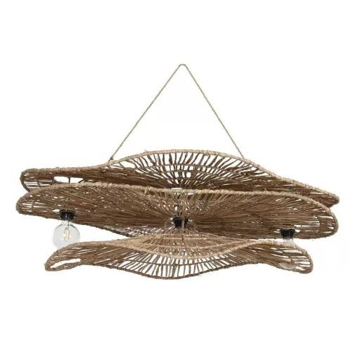 Lámpa mennyezeti rattan 120x82x32 cm natúr