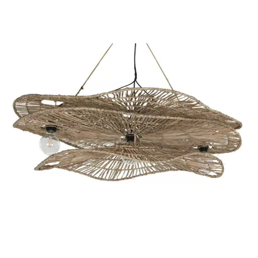 Lámpa mennyezeti rattan 120x82x32 cm natúr