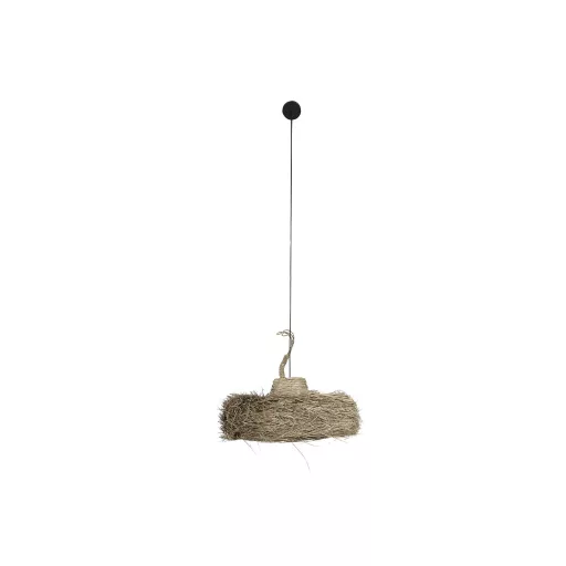 Lámpa mennyezeti raffia 70x70x33 cm natúr