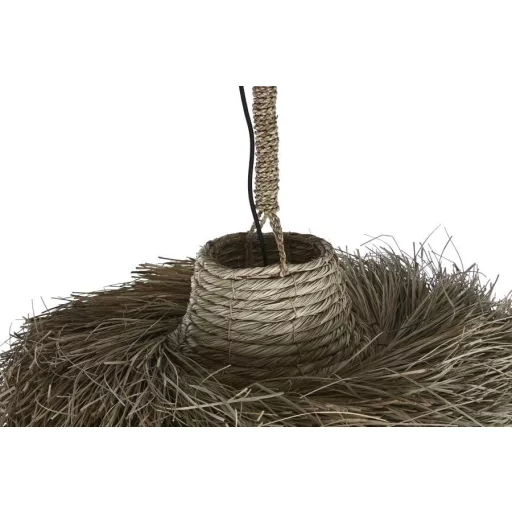 Lámpa mennyezeti raffia 70x70x33 cm natúr