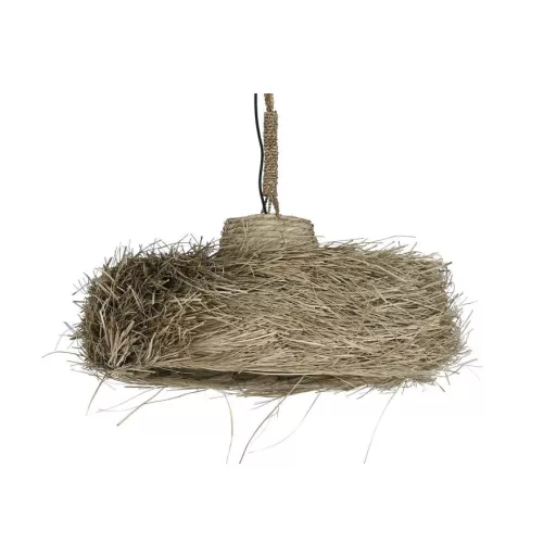 Lámpa mennyezeti raffia 70x70x33 cm natúr