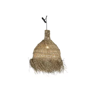 Lámpa mennyezeti raffia 55x55x77 cm natúr