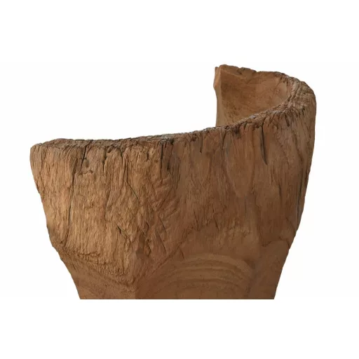 Lámpa fali teakfa 30x15x34 cm natúr, fekete