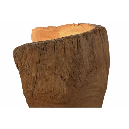 Lámpa fali teakfa 30x15x34 cm natúr, fekete