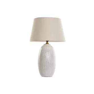 Lampara sobremesa porcelana algodon 40x40x66