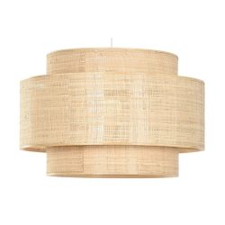 Lampara techo bambu 56x56x37 natural marron