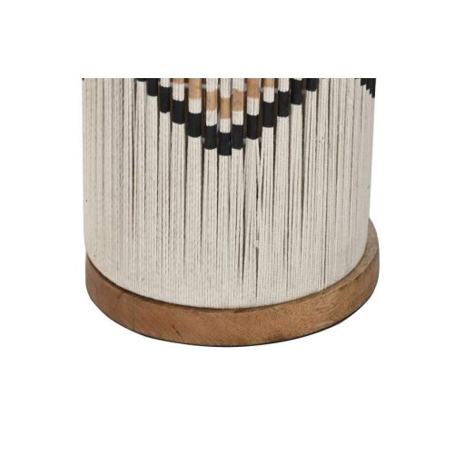 Állólámpa fonott pamut 25x25x125 cm törtfehér