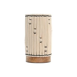 Lampara sobremesa algodon rafia 16x16x28 nudo