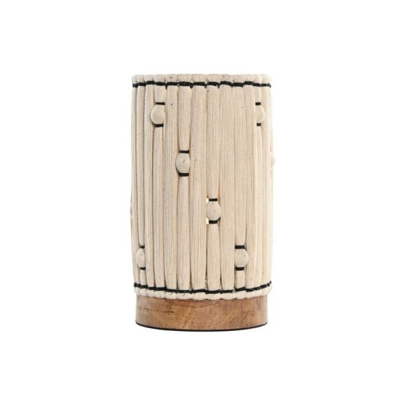 Lampara sobremesa algodon rafia 16x16x28 nudo