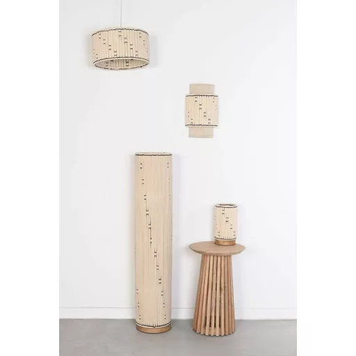 Mennyezeti lámpa csomózott pamut 39x39x21 cm törtfehér
