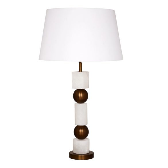 Lámpa asztali acél 50x50x87 cm bronz