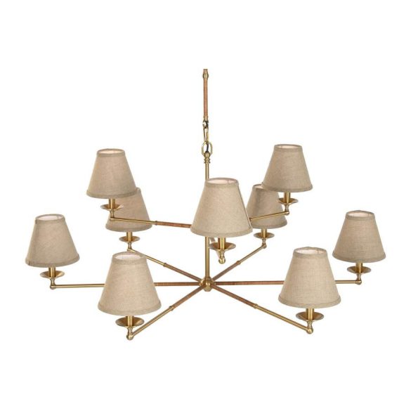 Mennyezeti lámpa rattan réz 92x92x132 cm natúr