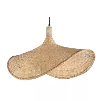 Mennyezeti lámpa rattan 60x60x30 cm világosbarna