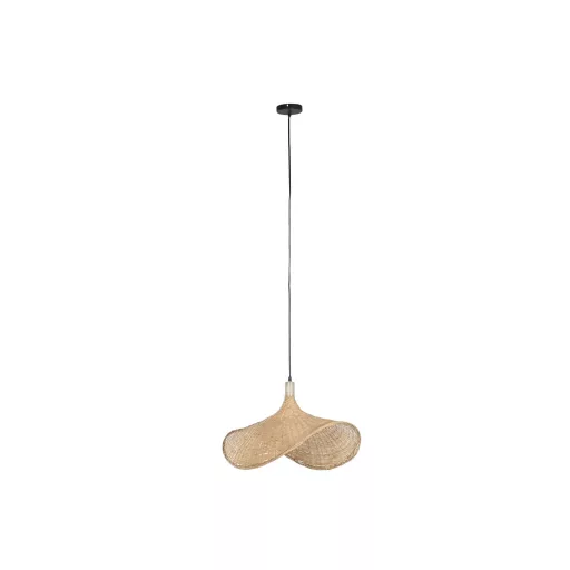 Mennyezeti lámpa rattan 60x60x30 cm világosbarna