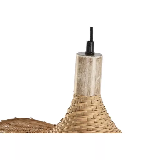 Mennyezeti lámpa rattan 60x60x30 cm világosbarna