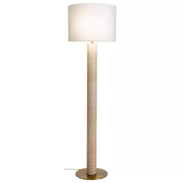 Lampara pie rafia metal 42x42x152 crudo