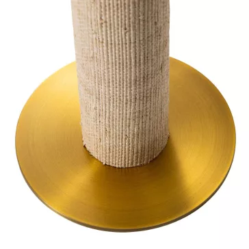 Lampara sobremesa rafia metal 30x30x55 crudo