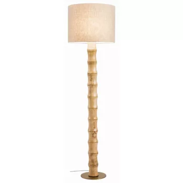 Lampara pie bambu yute 40x40x150 natural marron