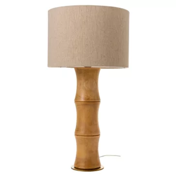 Lampara sobremesa bambu yute 30x30x60 natural