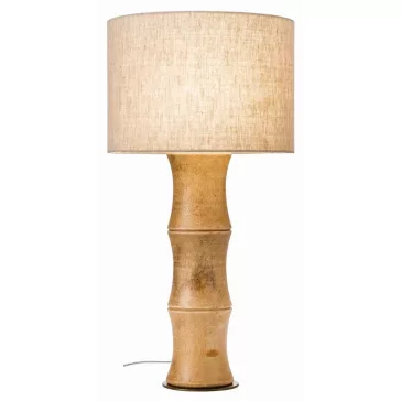 Lampara sobremesa bambu yute 30x30x60 natural