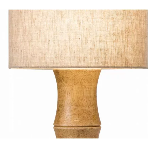 Lampara sobremesa bambu yute 30x30x60 natural