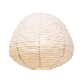 Lampara techo yute 55x55x47 natural crudo