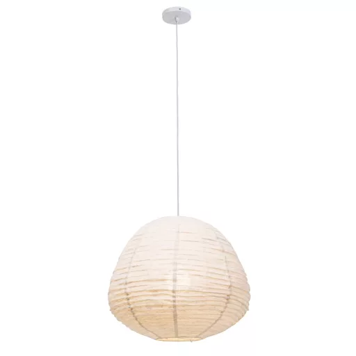 Lampara techo yute 55x55x47 natural crudo
