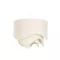 Lampara techo poliester metal 49x49x40 ondas crudo