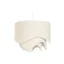 Lampara techo poliester metal 49x49x40 ondas crudo