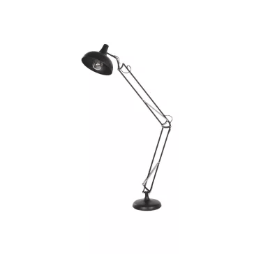 Lampara pie metal 65x30x170 flexo negro