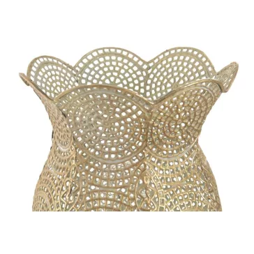 Lampara sobremesa metal 21x21x50 dorado