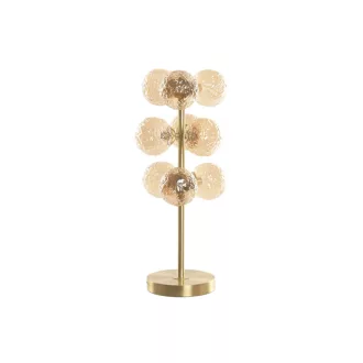 Lampara sobremesa cristal metal 24x24x58 bolas