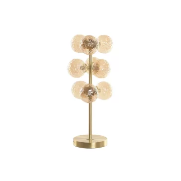 Lampara sobremesa cristal metal 24x24x58 bolas