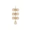 Lampara techo cristal metal 24x24x60 bolas dorado