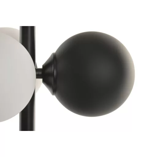 Lampara sobremesa metal cristal 24x24x68 bolas