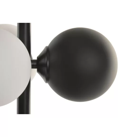 Lampara sobremesa metal cristal 24x24x68 bolas