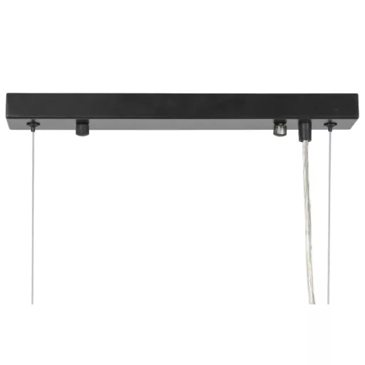 Lampara techo metal cristal 60x20x96 bolas negro
